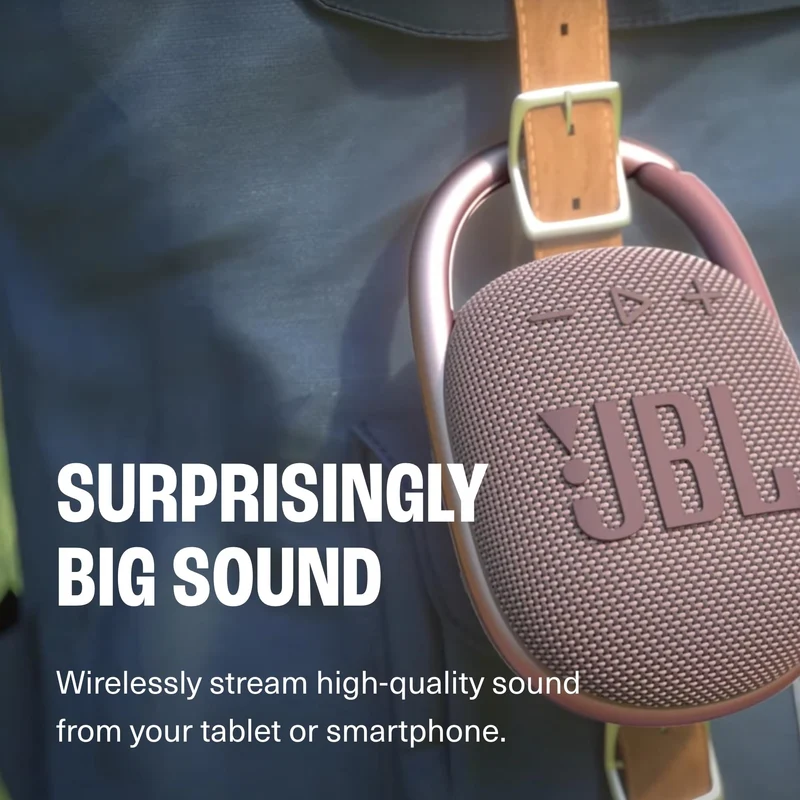 Jbl Clip 4 Bluetooth Outdoor Battery Powered Clip On,Freestanding Renewed speakers