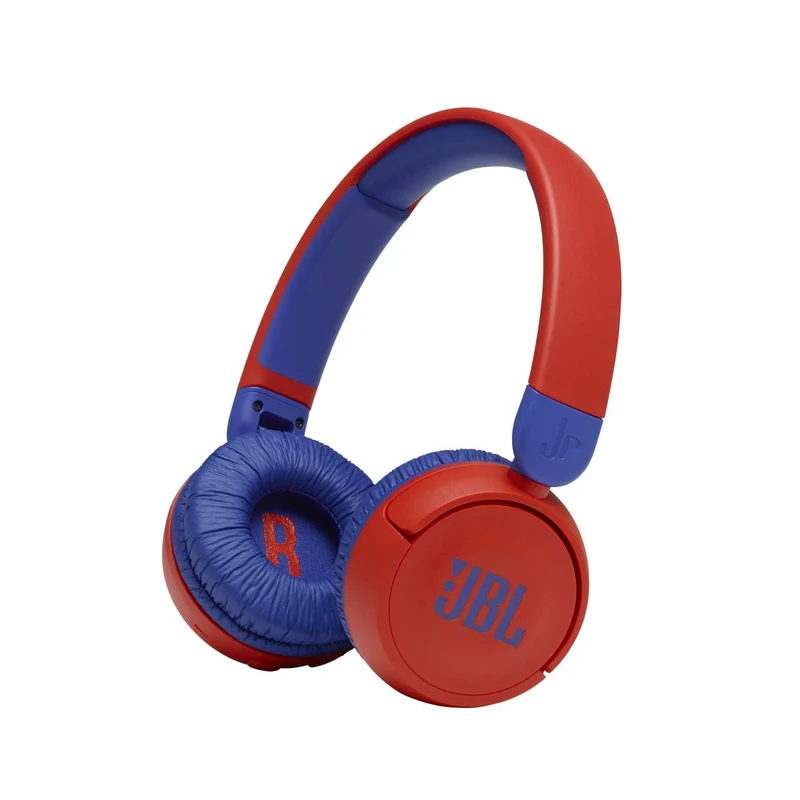 JBL Jr310BT Kids Wireless On-Ear Headphones - Bluetooth Headphones with Microphone, Safe Sound Under 85dB Volume, 30H Battery, Foldable, Comfort, Easy, Soft, Cool Colors (Red), Small