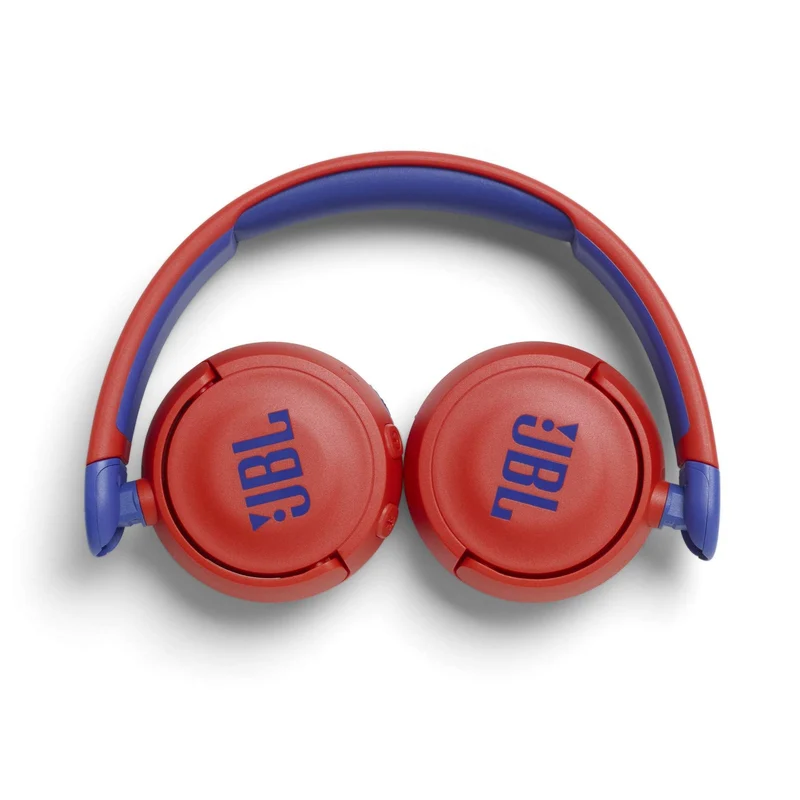 JBL Jr310BT Kids Wireless On-Ear Headphones - Bluetooth Headphones with Microphone, Safe Sound Under 85dB Volume, 30H Battery, Foldable, Comfort, Easy, Soft, Cool Colors (Red), Small (Renewed)