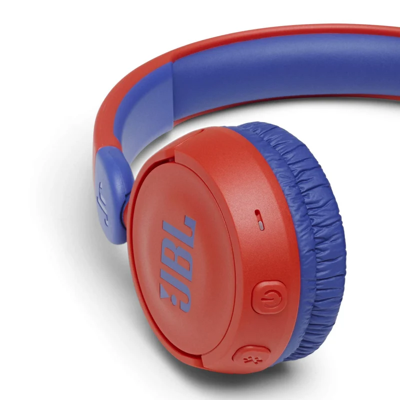 JBL Jr310BT Kids Wireless On-Ear Headphones - Bluetooth Headphones with Microphone, Safe Sound Under 85dB Volume, 30H Battery, Foldable, Comfort, Easy, Soft, Cool Colors (Red), Small (Renewed)