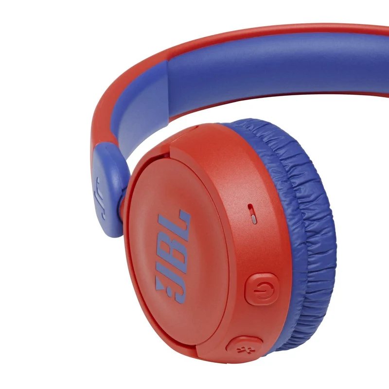 JBL Jr310BT Kids Wireless On-Ear Headphones - Bluetooth Headphones with Microphone, Safe Sound Under 85dB Volume, 30H Battery, Foldable, Comfort, Easy, Soft, Cool Colors (Red), Small (Renewed)