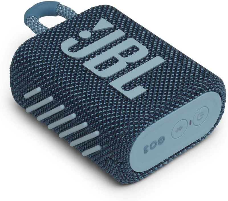 JBL GO 3 Waterproof Wireless Portable Bluetooth Speaker - Blue (Renewed)