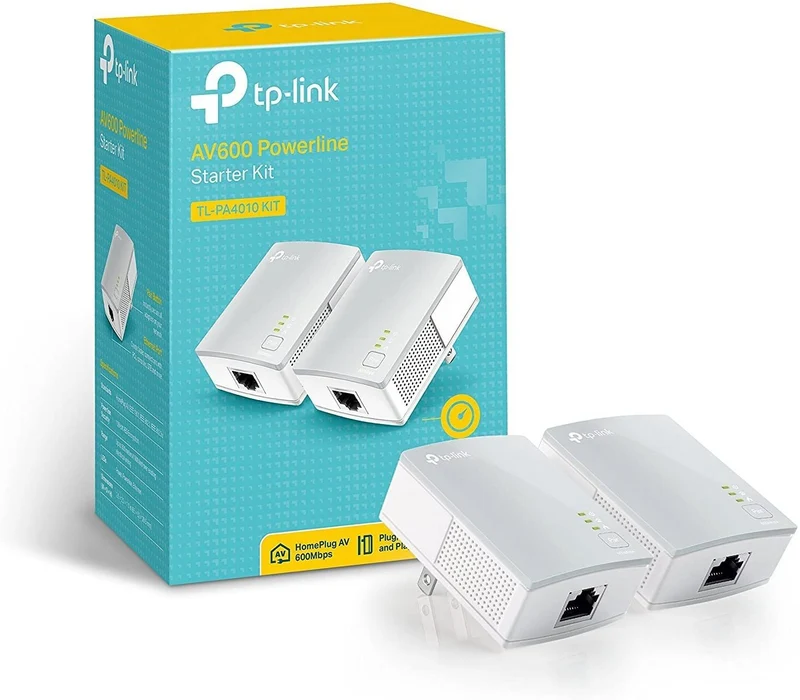 TP-Link AV600 Powerline Ethernet Adapter - Plug&Play, Power Saving, Nano Powerline Adapter, Expand Home Network with Stable Connections (TL-PA4010 KIT)