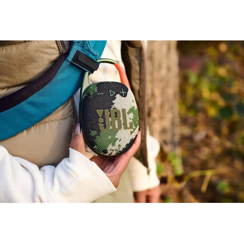 JBL Clip 5 Ultra-Portable, Waterproof and Dustproof Bluetooth Speaker, Big Pro Sound with Punchy bass, Integrated Carabiner, Up to 12 Hours of Play (Renewed)