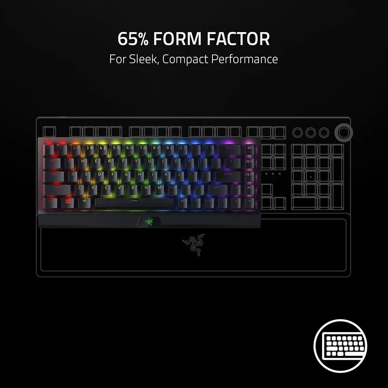 Razer BlackWidow V3 Mini HyperSpeed 65% Wireless Mechanical Gaming Keyboard
