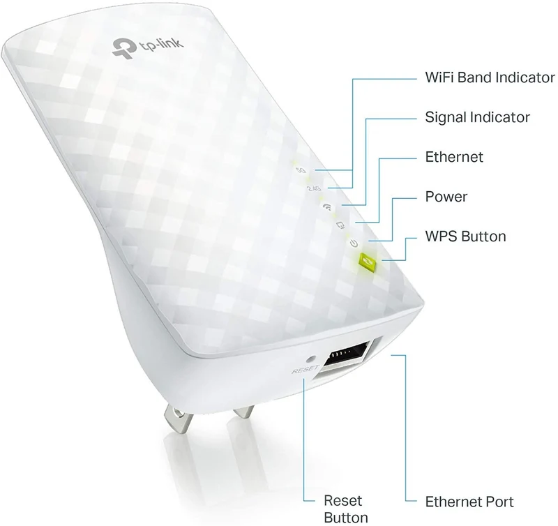 TP-Link AC750 WiFi Range Extender - Dual Band Cloud App Control Up to 750Mbps, One Button Setup Repeater, Internet Booster, Access Point Smart Home & Alexa Devices (RE220) (Renewed)
