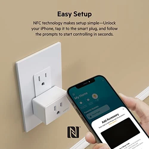 Wemo Smart Plug with Thread - Smart Outlet for Apple HomeKit - Smart Home Products, Smart Home Lighting, Smart Home Gadgets - Homekit Smart Plug - Tech Gifts - Works W/ Apple iPhone, Easy NFC Set Up