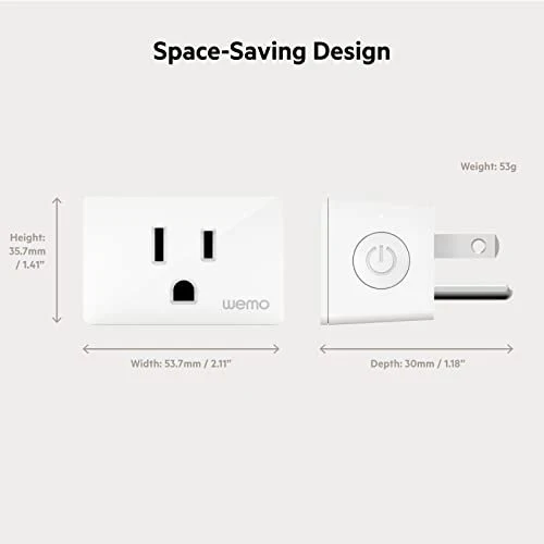 Wemo Smart Plug with Thread - Smart Outlet for Apple HomeKit - Smart Home Products, Smart Home Lighting, Smart Home Gadgets - Homekit Smart Plug - Tech Gifts - Works W/ Apple iPhone, Easy NFC Set Up