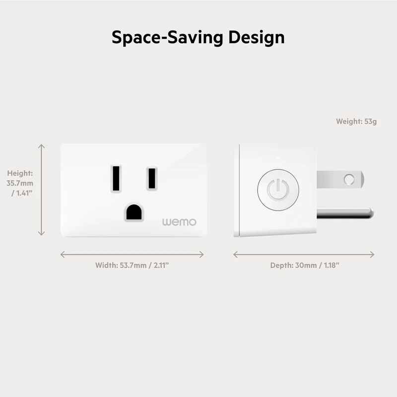 Wemo Smart Plug with Thread - Smart Outlet for Apple HomeKit - Smart Home Products, Smart Home Lighting, Smart Home Gadgets - Homekit Smart Plug - Tech Gifts - Works W/ Apple iPhone, Easy NFC Set Up