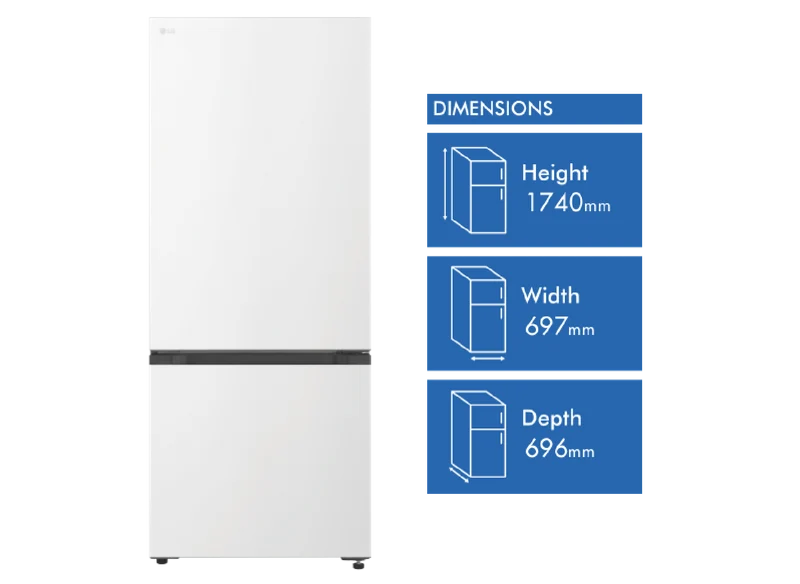 LG 436L Fit&Max Bottom Mount Refrigerator
