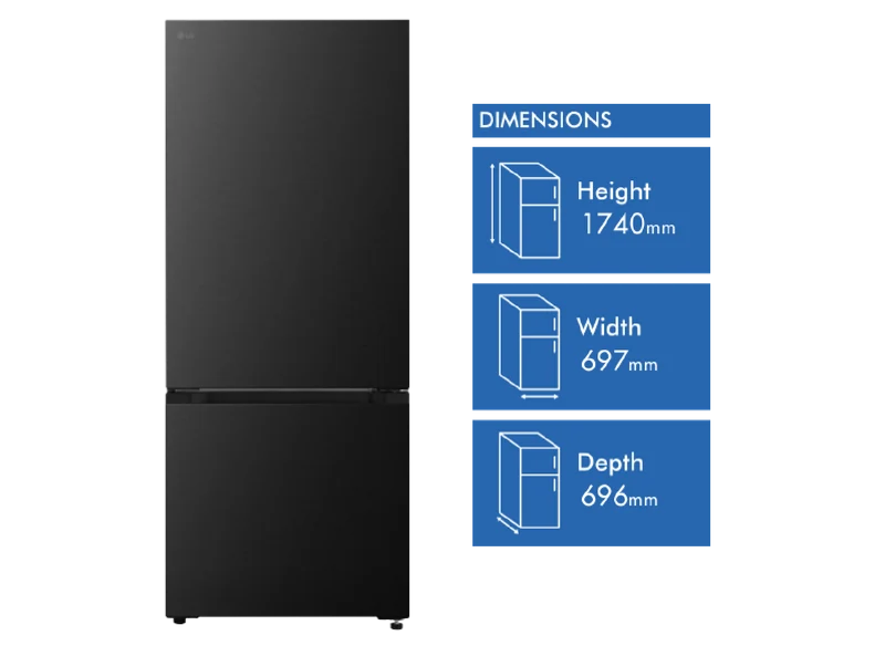 LG 436L Fit&Max Bottom Mount Refrigerator