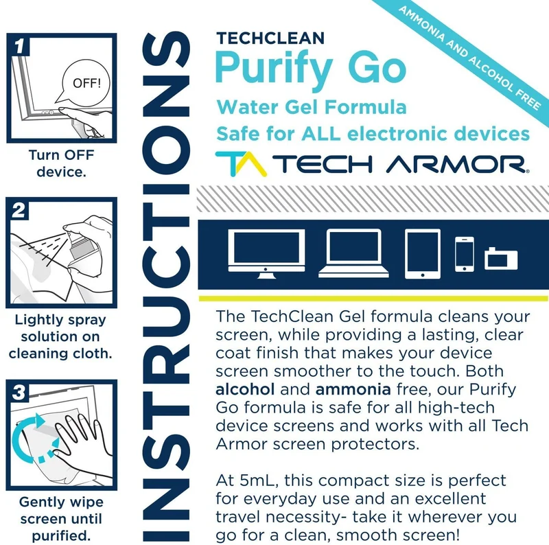 Tech Armor 5ML Mobile Cleaning Kit with ExtraMove Formula