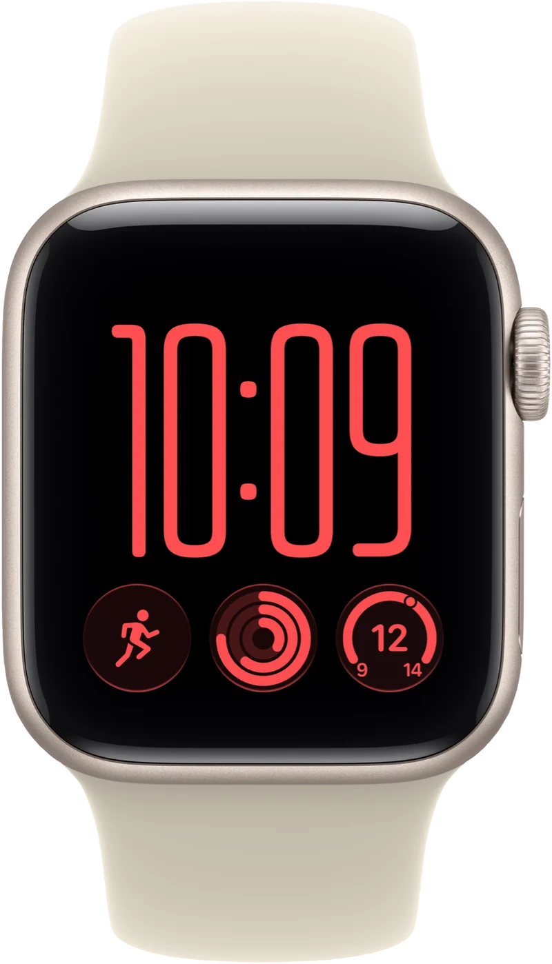 Apple Watch SE 3 GPS 40mm Starlight Aluminium Case Sand Sport Band S/M