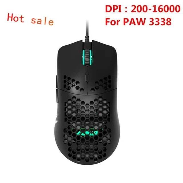 Ajazz New Lightweight Wired Mouse AJ390 Hollow-Out Gaming Mouce Mice 6 DPI Adjustable 7Key AJ390R