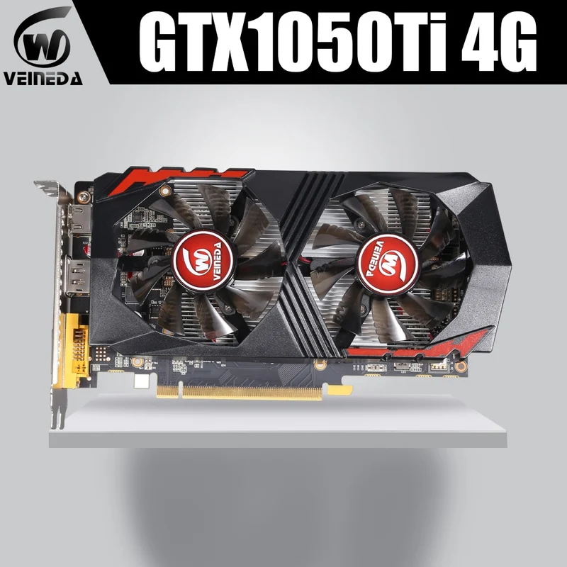 Video Card GTX1050Ti for Computer Graphic Card PCI-E GTX1050Ti GPU 4GB 128Bit 1291/7000MHZ DDR5 for nVIDIA Geforce Game