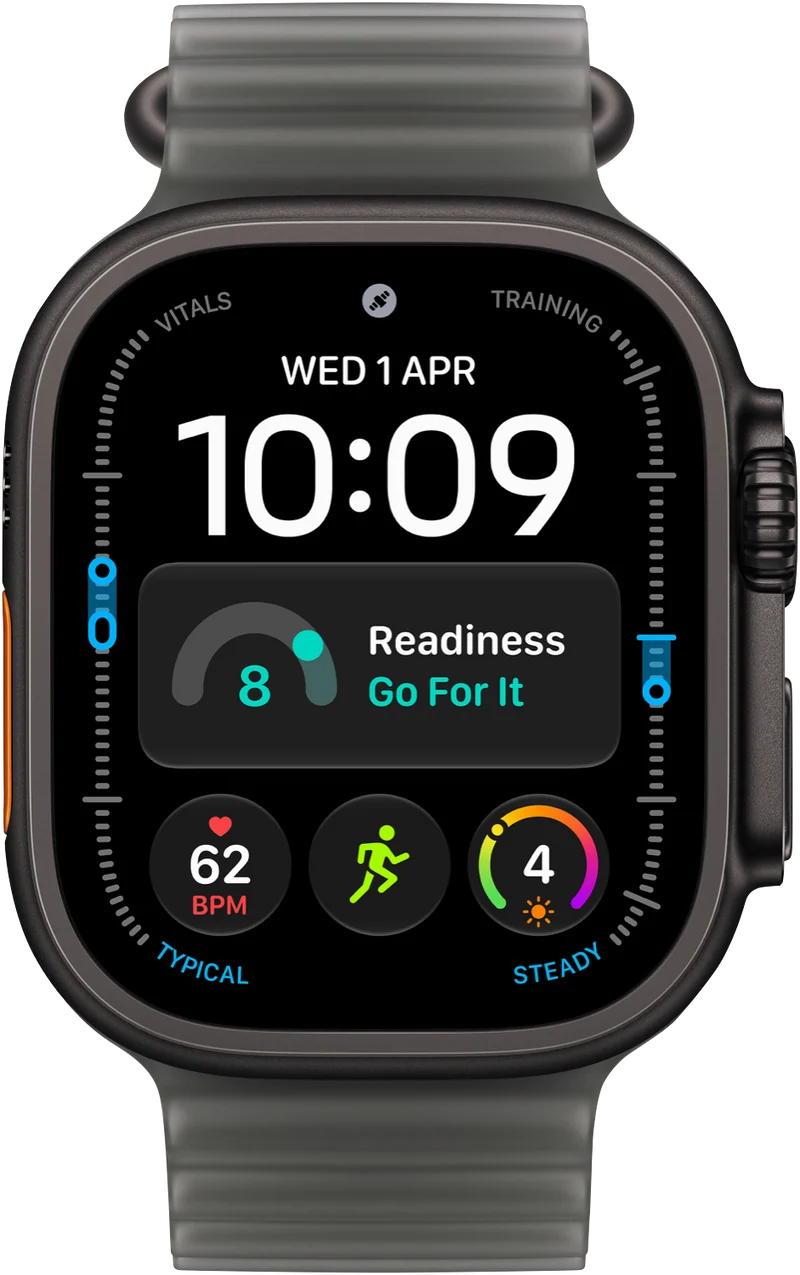 Apple Watch Ultra 4 GPS + Cellular 49mm Black Titanium Case Translucent Black Ocean Band
