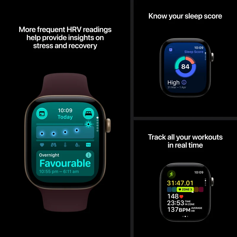 Apple Watch Series 12 GPS 42mm Space Grey Aluminium Case Navy Blue Sport Band S/M