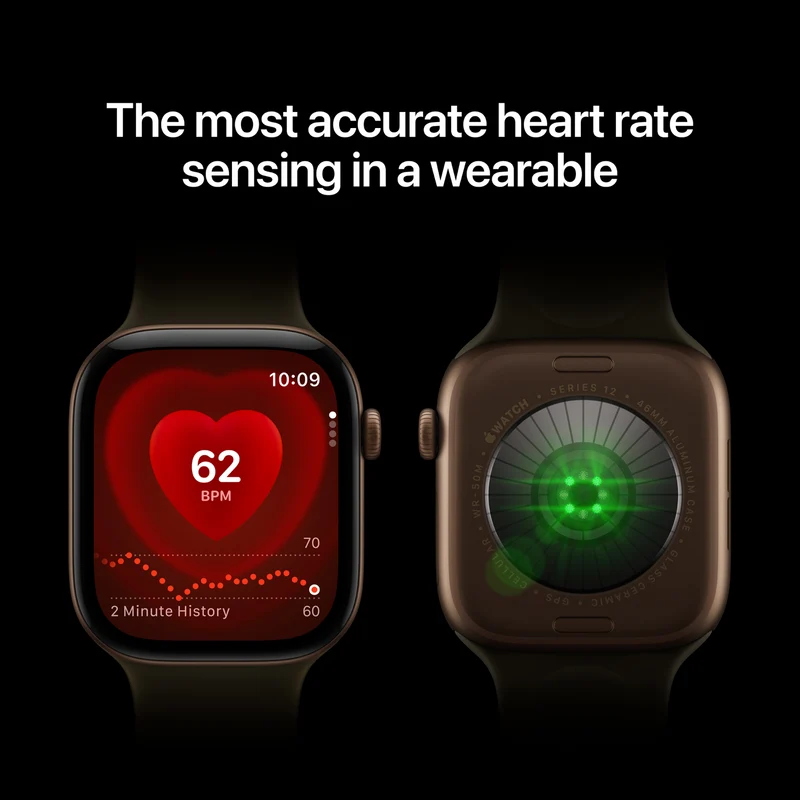 Apple Watch Series 12 GPS 46mm Space Grey Aluminium Case Navy Blue Sport Band M/L
