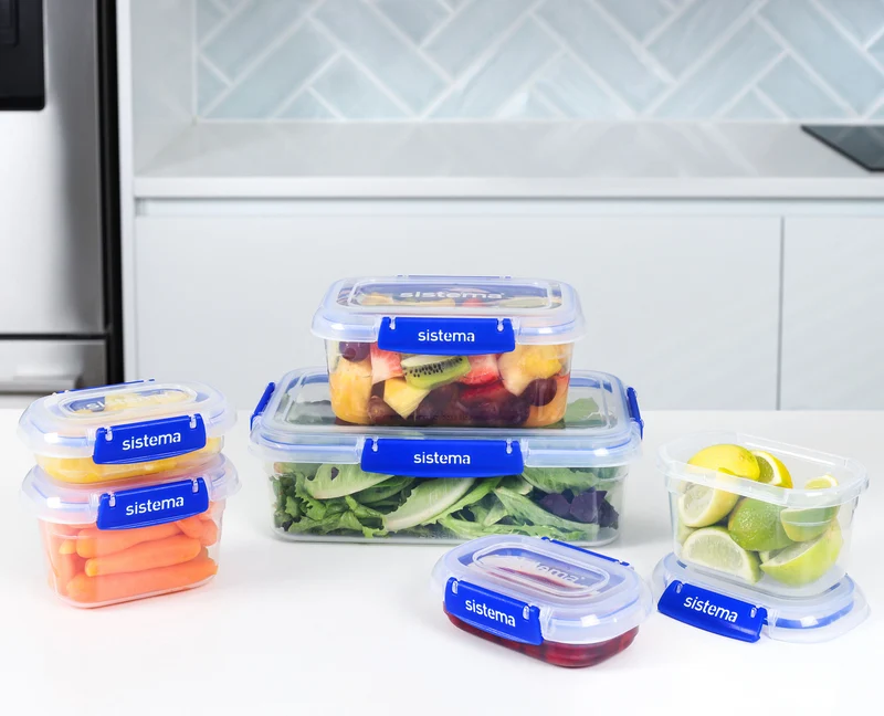 Sistema 6 Pack Klip It Plus Starter Pack Dark Blue Food Storage Containers