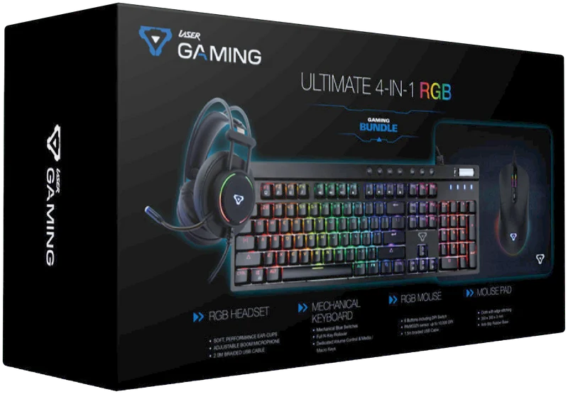 Laser Ultimate 4 in 1 RGB Gaming Bundle