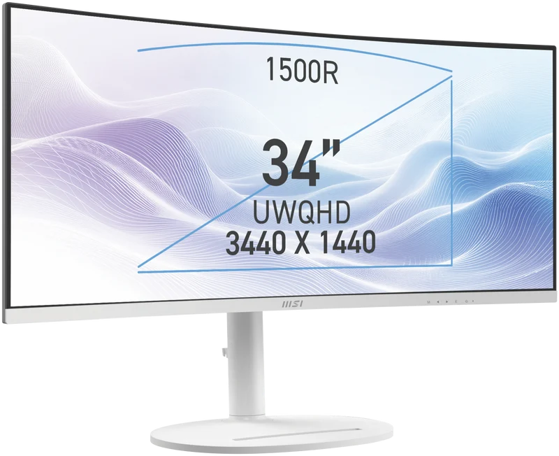 MSI 34" UWQHD 1500R Curved White Monitor