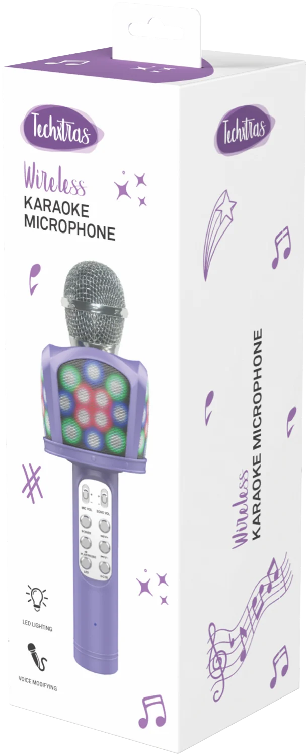 Techxtras Wireless Karaoke Microphone - Purple