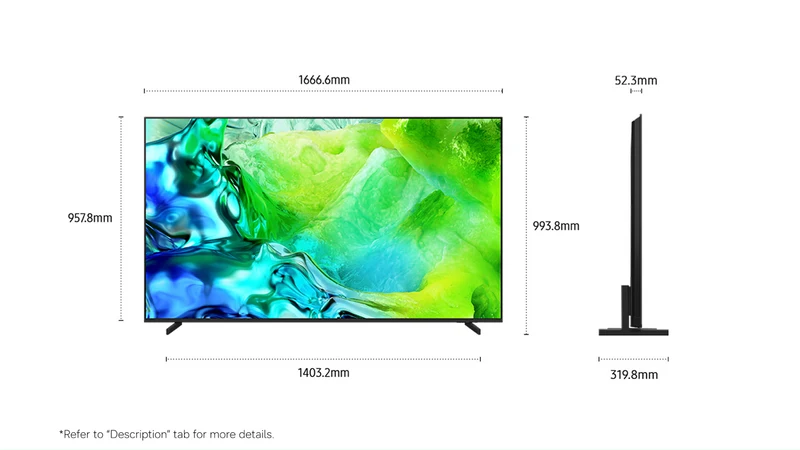 Samsung 75" QN80H NEO QLED 4K Mini LED Smart AI TV 2026