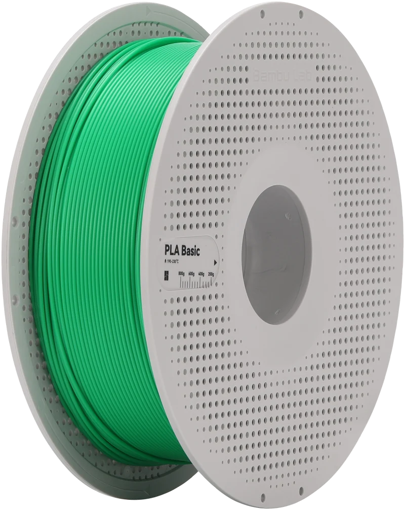 Bambu Lab Filament PLA Basic for 3D Printer with Spool - Bambu Green 1KG