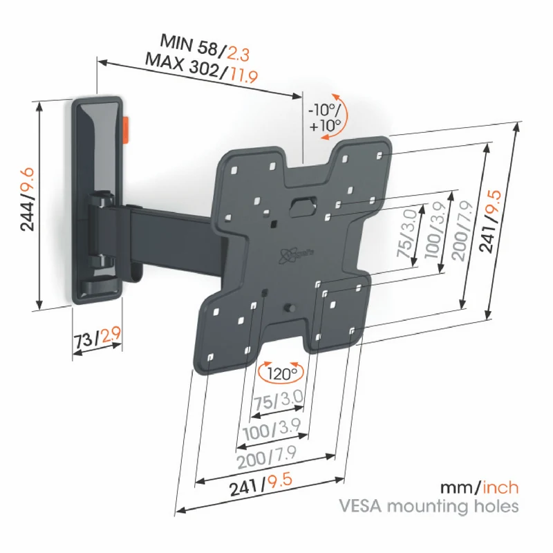Vogels Full Motion TV Wall Mount 19-43"