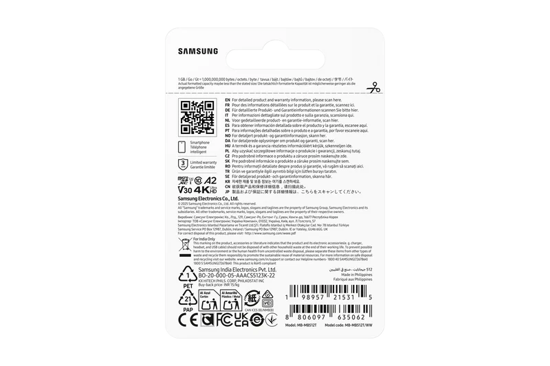 Samsung 512GB T7 Micro SD Memory Card UHS-1 / Class 10