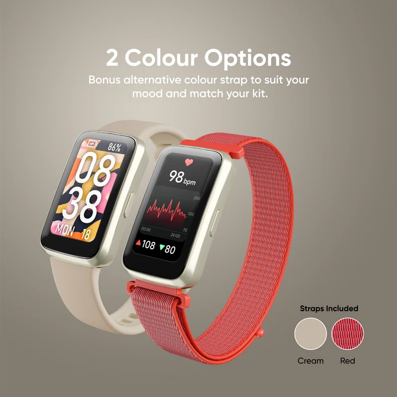 Ryze Elevate Gen-2 Smart Watch - Cream & Red