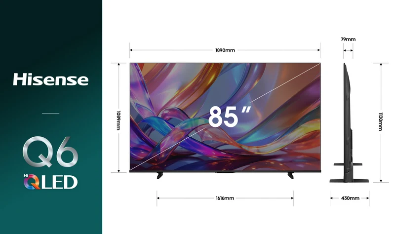 Hisense 85" Q6SAU 4K Hi-QLED Smart TV 2026