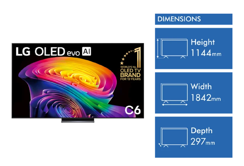 LG 83" OLED EVO AI C6 4K Smart TV 2026