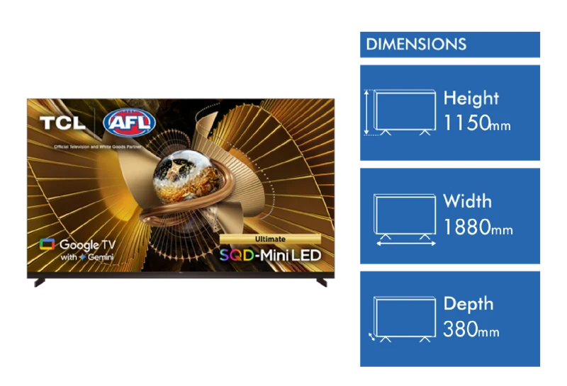 TCL 85" X11L Ultimate SQD-MINI LED Google TV with Gemini 2026