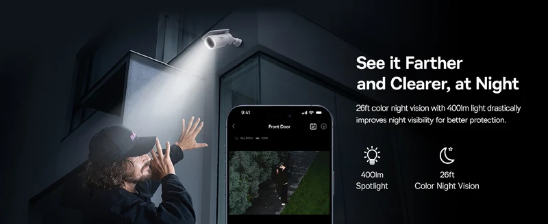 Baseus S1 2K Solar-Powered Spotlight Security Camera