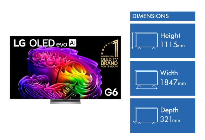 LG 83" OLED EVO AI G6 4K Smart TV 2026