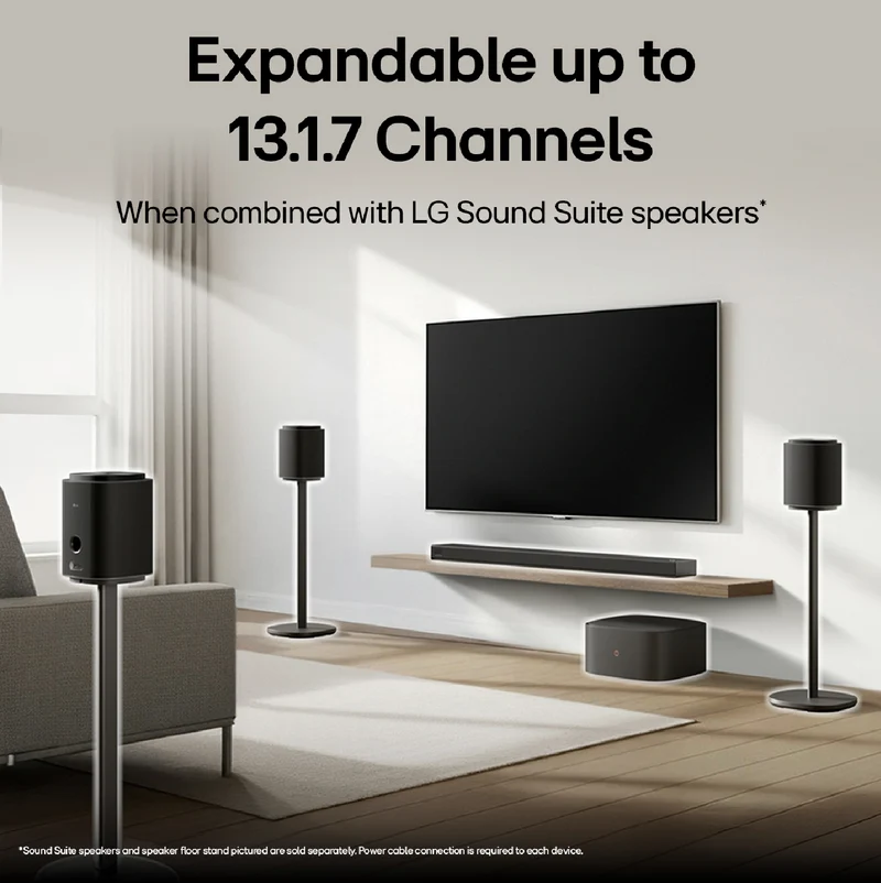 LG Sound Suite W7 Wireless Subwoofer for Immersive Deep Bass