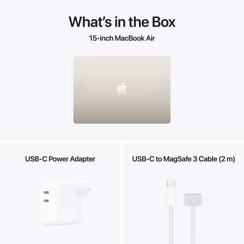 Apple MacBook Air 15" M5 chip 10-core CPU, 10-core GPU 16GB 512GB - Starlight