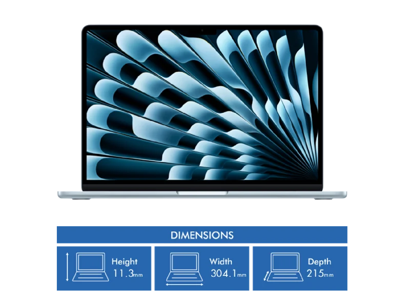 Apple MacBook Air 13" M5 chip 10-core CPU, 8-core GPU 16GB 512GB - Sky Blue