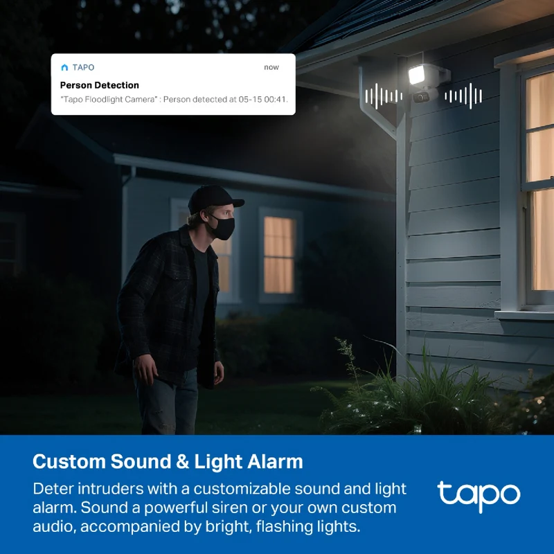 TP-LINK 2K Solar-Powered Floodlight Pan/Tilt Security Camera Kit