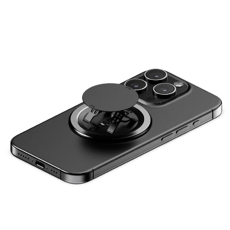 Ohsnap! Snap 5 Magnetic Phone Grip & Stand Boring Black