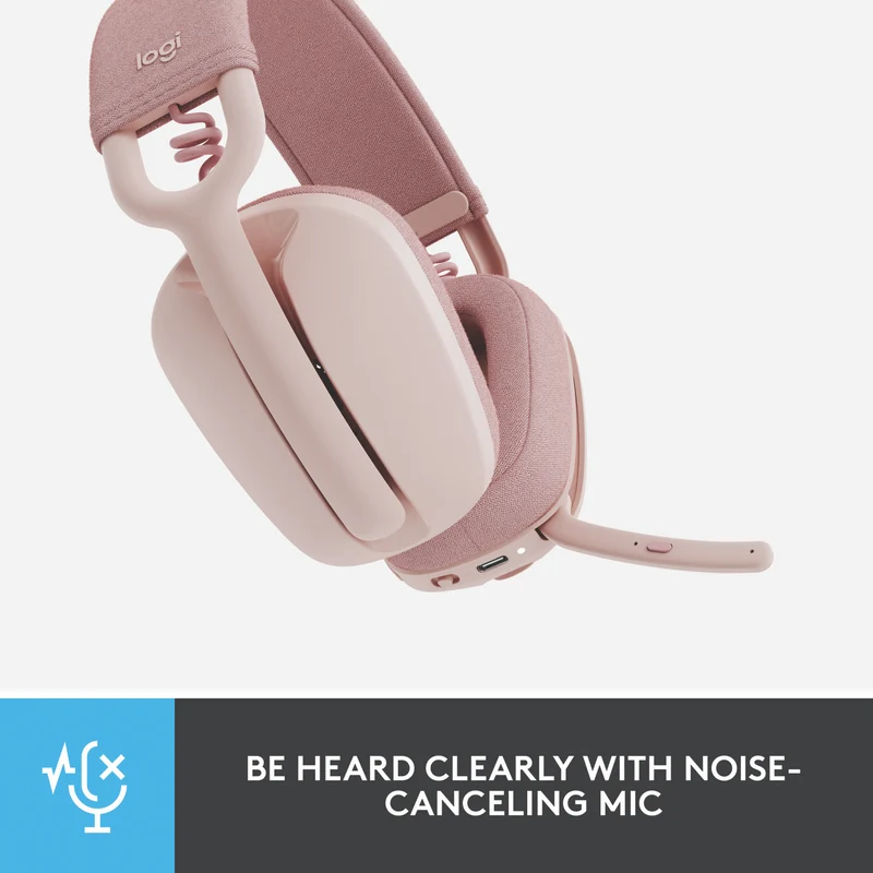 Logitech Zone Vibe 100 Headphones (Rose)