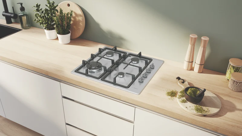 Bosch Series 2, 60cm Gas Cooktop, Stainless Steel