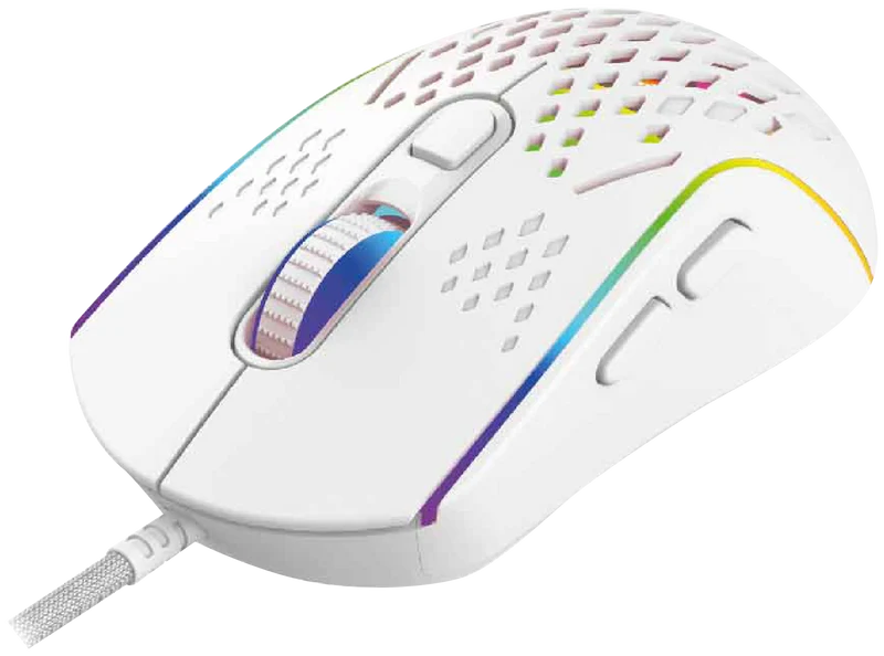 Laser Wired RGB Gaming Mouse (12800 DPI) - White