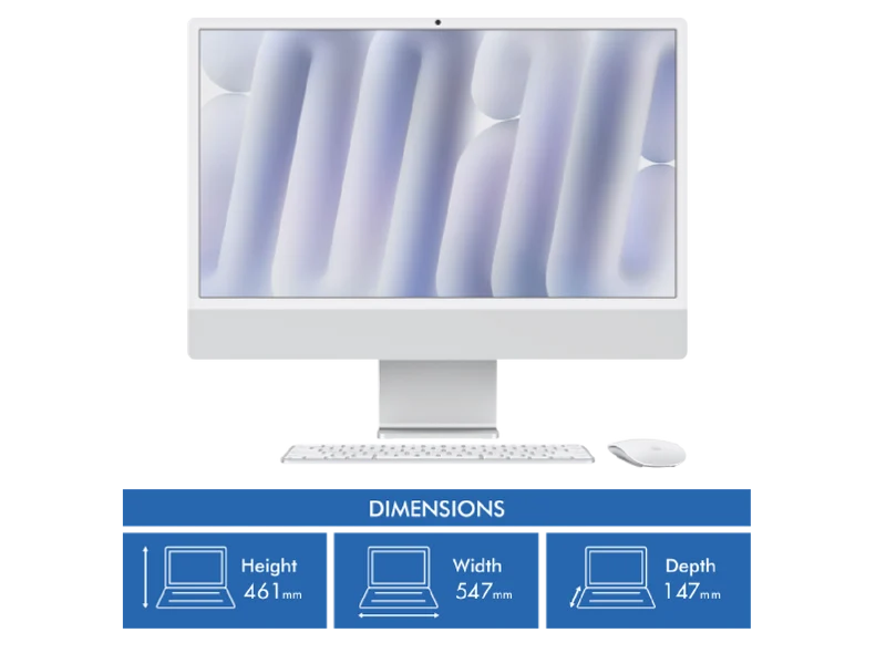 Apple iMac 24" Retina 4.5K Display with M4 chip 10-core GPU 16GB 256GB - Silver