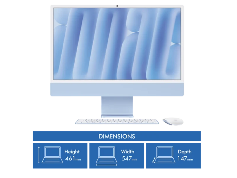 Apple iMac 24" Retina 4.5K Display with M4 chip 10-core GPU 16GB 512GB - Blue
