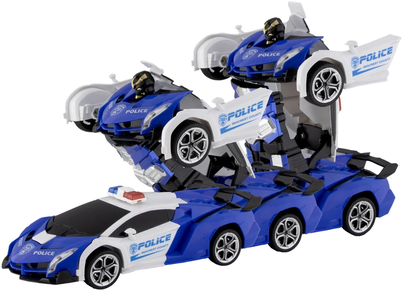 Techxtras Remote Control Transforming Robot Car (Blue)