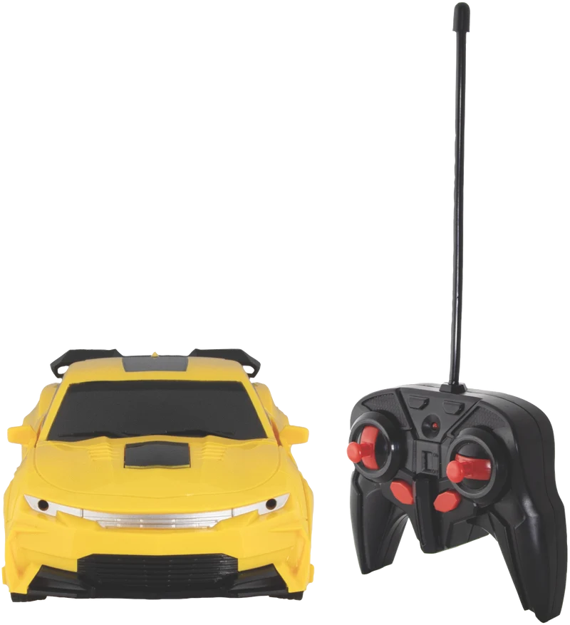 Techxtras Remote Control Transforming Robot Car (Yellow)