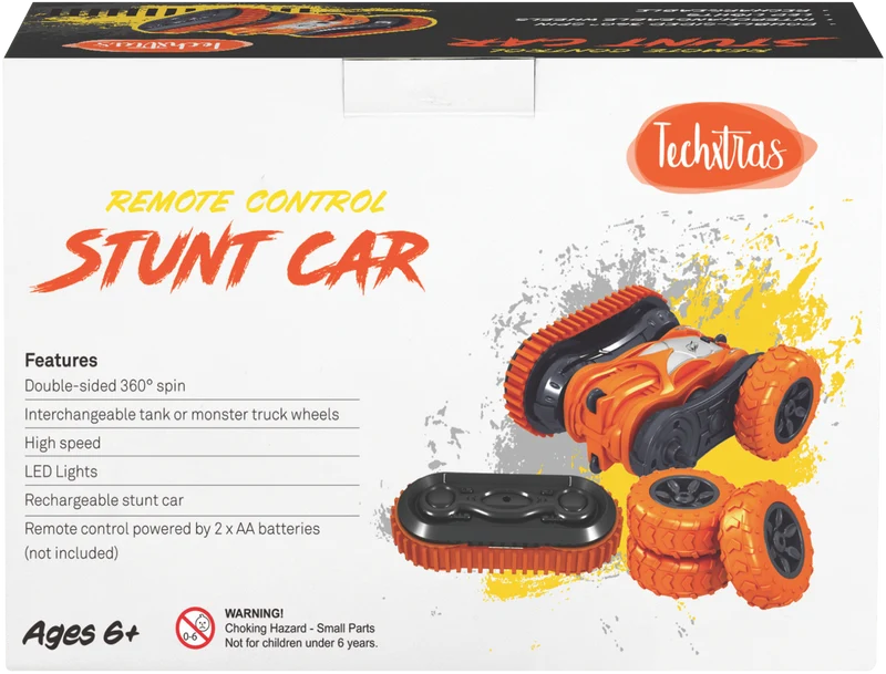 Techxtras Remote Control Stunt Car (Red)