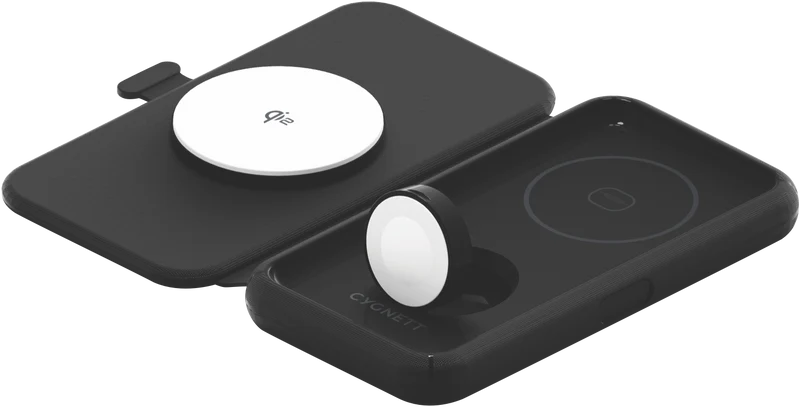 Cygnett Voyager Qi2.0 MagTravel 3-in-1 Travel Charger